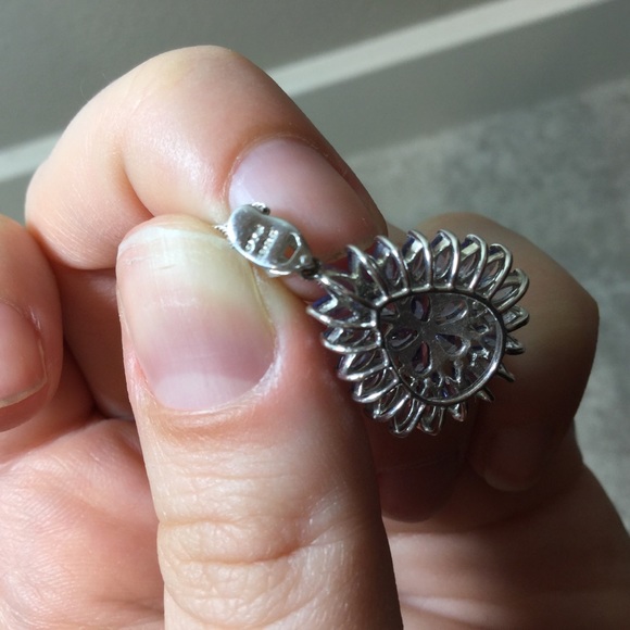 Sterling Silver Tanzanite Teardrop Pendant - Picture 5 of 6